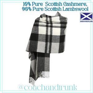 STOLE CASHMERE & LAMBSWOOL SCOTTISH IMPORT NWT